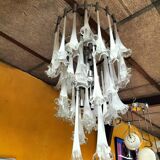 Large chandelier in murano blown glass made by mazega