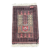 Pakistani wool rug, Persian style, hand-knotted, 62 × 110 cm