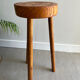 Tripod stool in a brutalist style