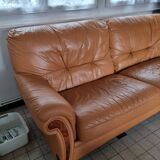3-seater brown leather sofa Alberto Nieri