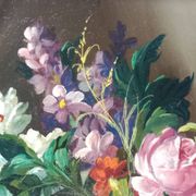 Still Life with Flowers and Fruits signed by Georges Mallet