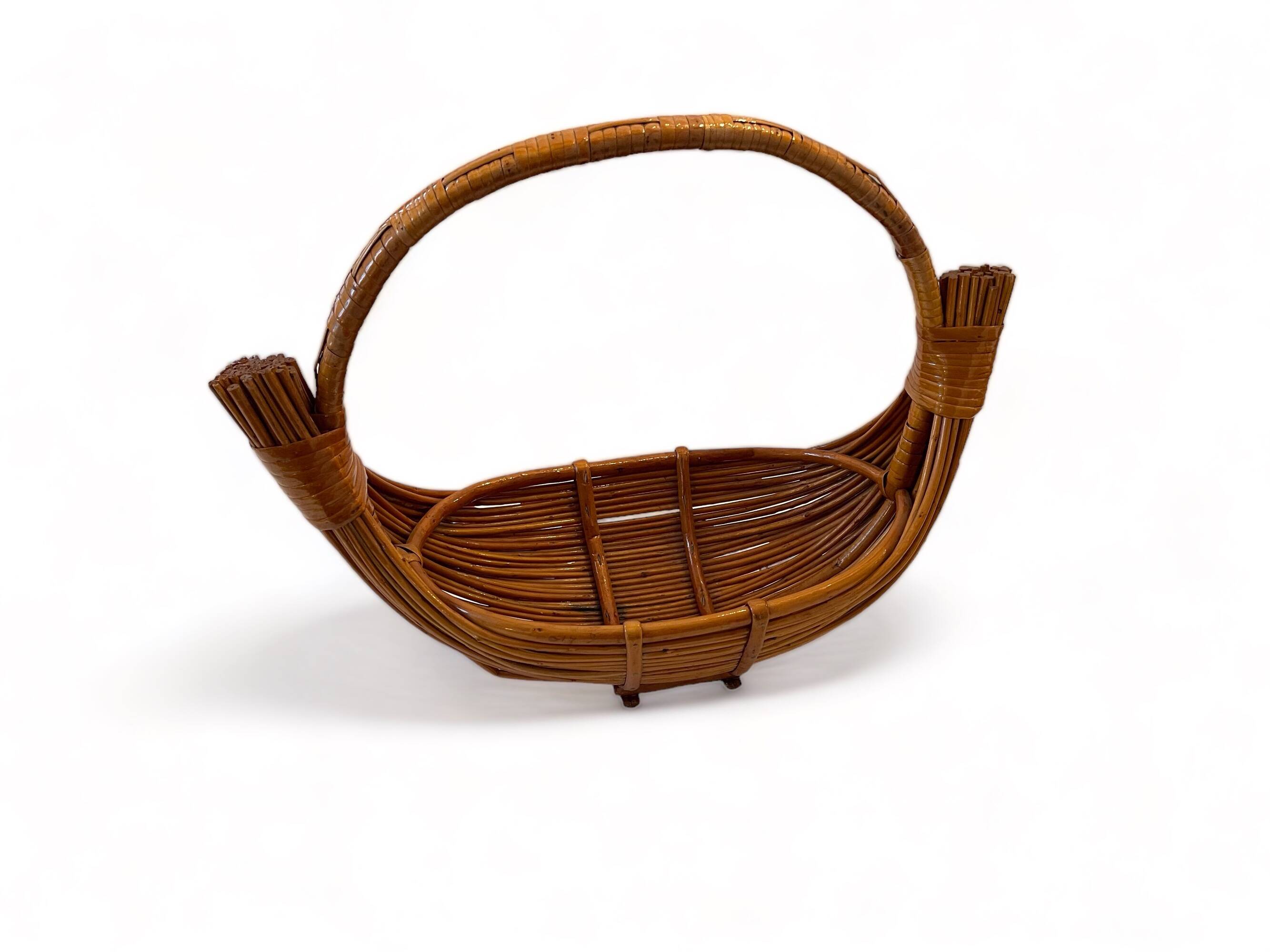 Large rattan/wicker fruit bowl, 1950 design