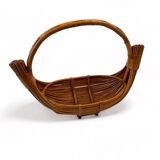 Large rattan/wicker fruit bowl, 1950 design