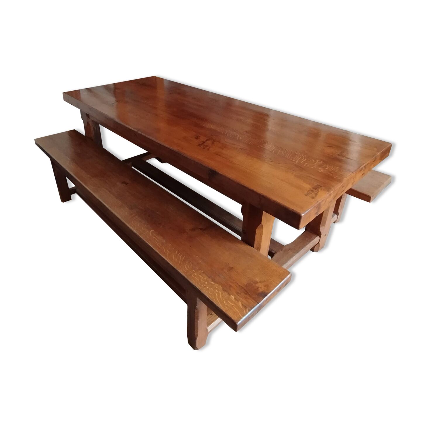 Solid oak farm table