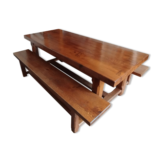 Solid oak farm table