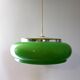 Suspension vintage space age soucoupe vert année 1970