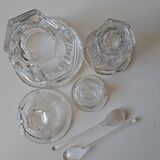 Set of a Harcourt Baccarat mustard and sugar bowl
