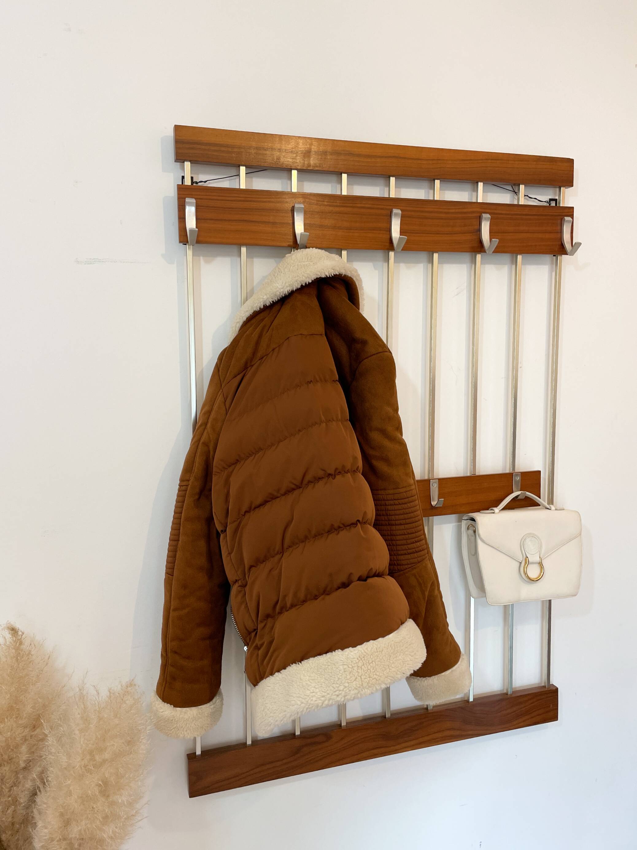 Scandinavian design wall coat rack - 1960s/70s