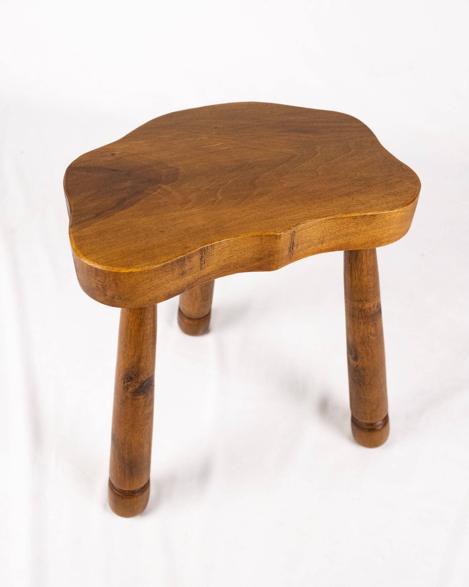 Tripod stool in free form, Brittany, 1950s