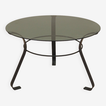 Table basse en verre, design danois, années 1970, production : Danemark