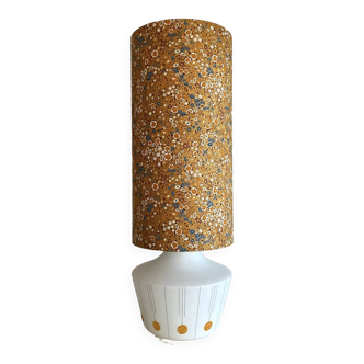 Lampe de meuble opaline blanche graphique Klimt Galet