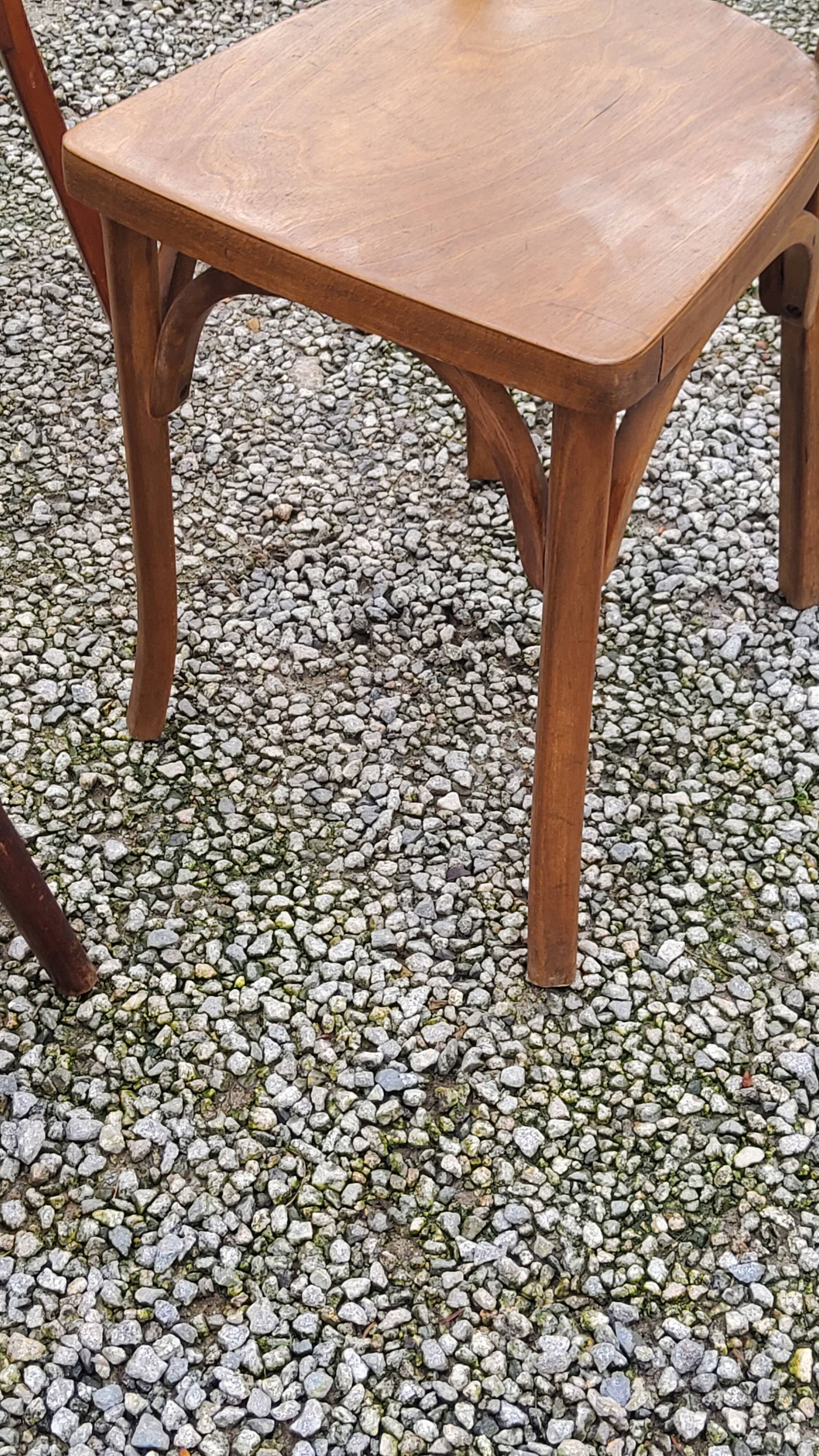 Set of 6 old bistro chairs Baumann and others