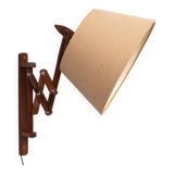 Small teak scissors wall lamp 1960s holland