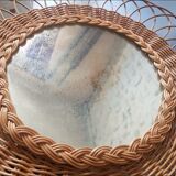 Rattan mirror D 45cm