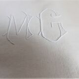 MG monogram linen sheet
