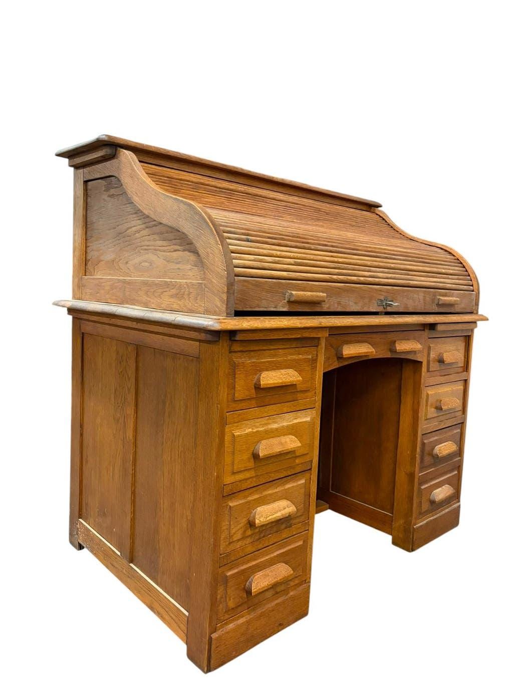 Bureau américain vintage en bois / table d'écriture