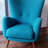 Organic XXL wingback Chair of the 50s/60s