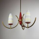 Mid-century chandelier by Stilnovo, Italy, 1940s-1950s.