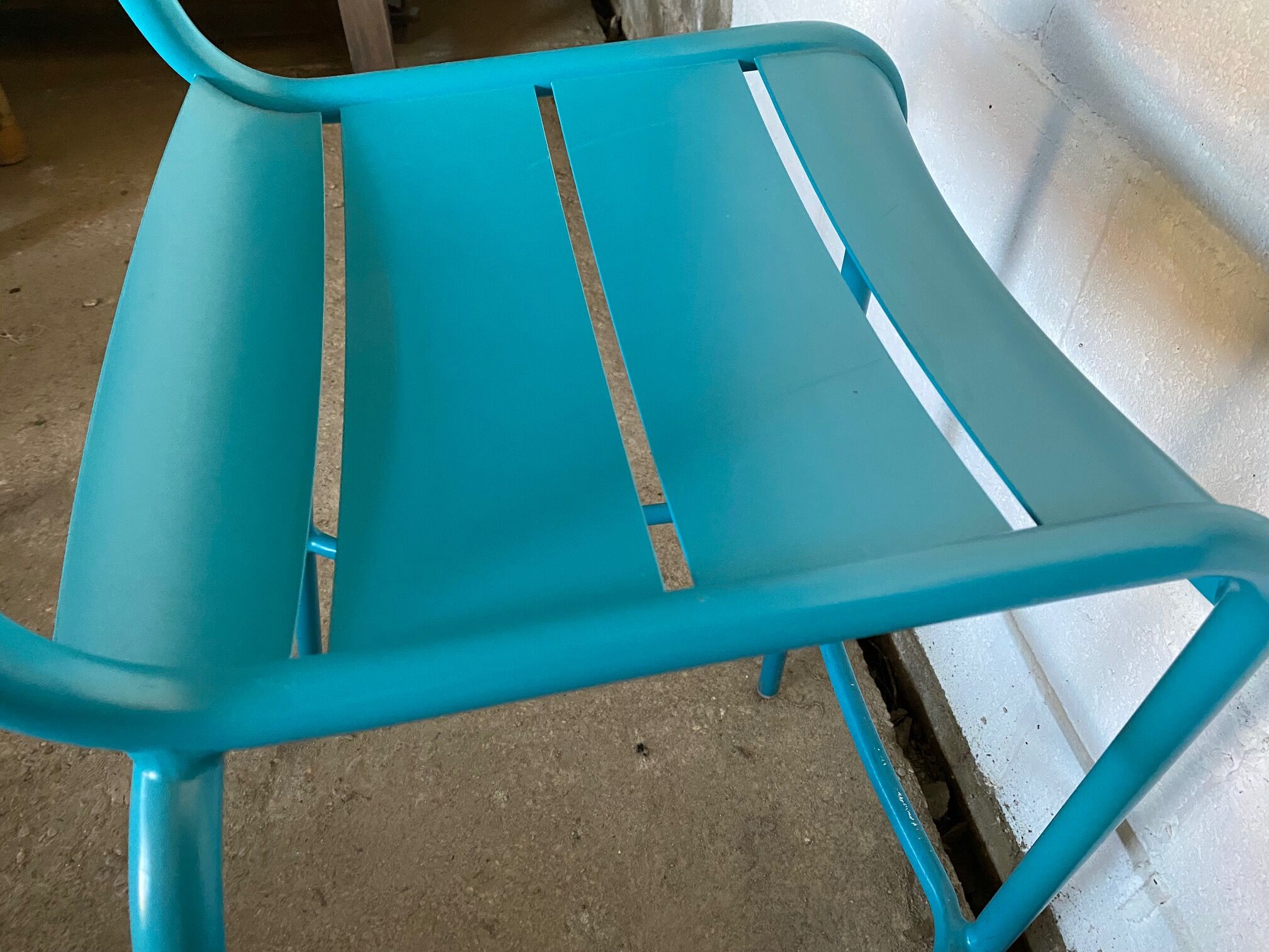 Tabouret de bar Luxembourg Fermob bleu empilable
