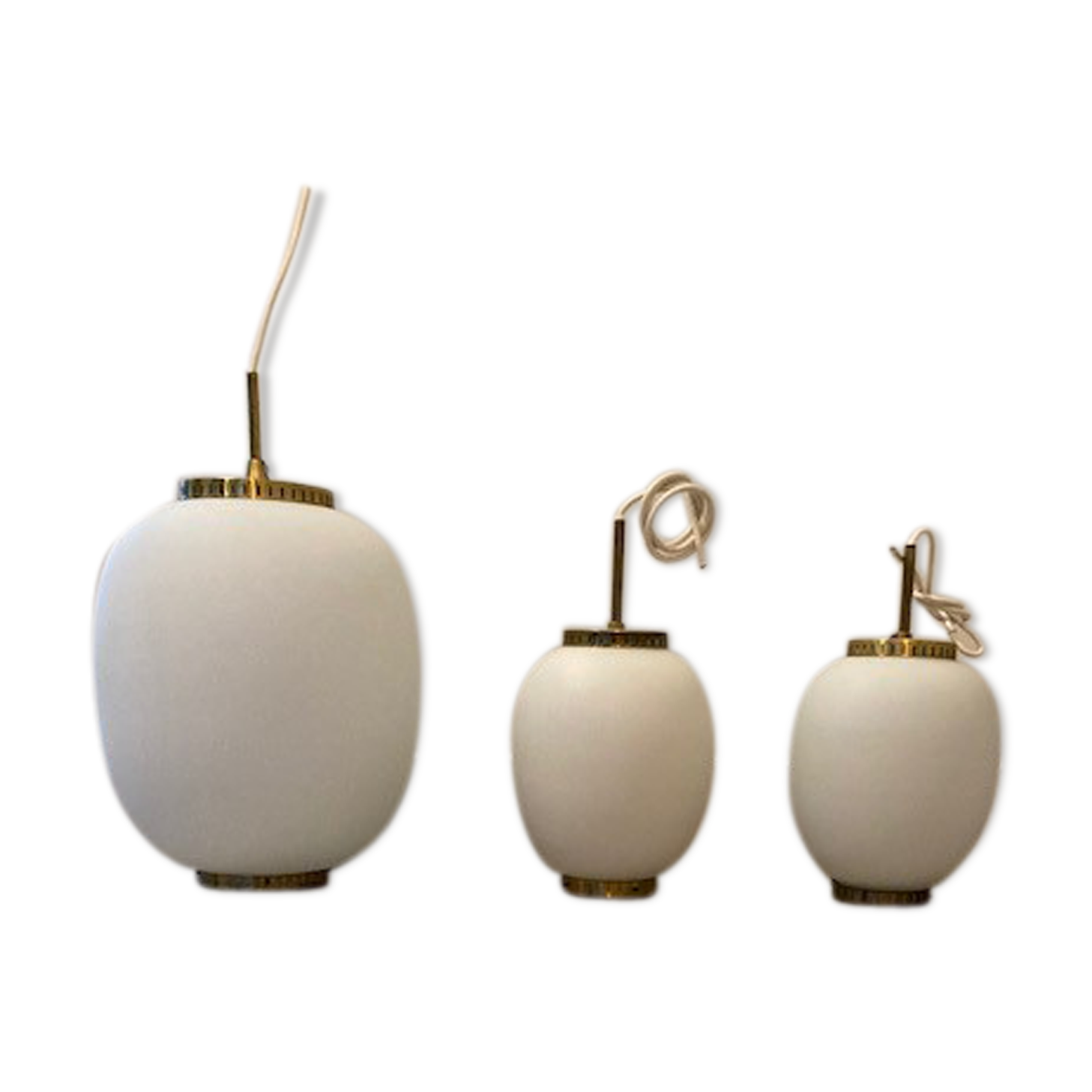 Bent karlby's "kina" glass and brass hanging series for lyfa - 1950