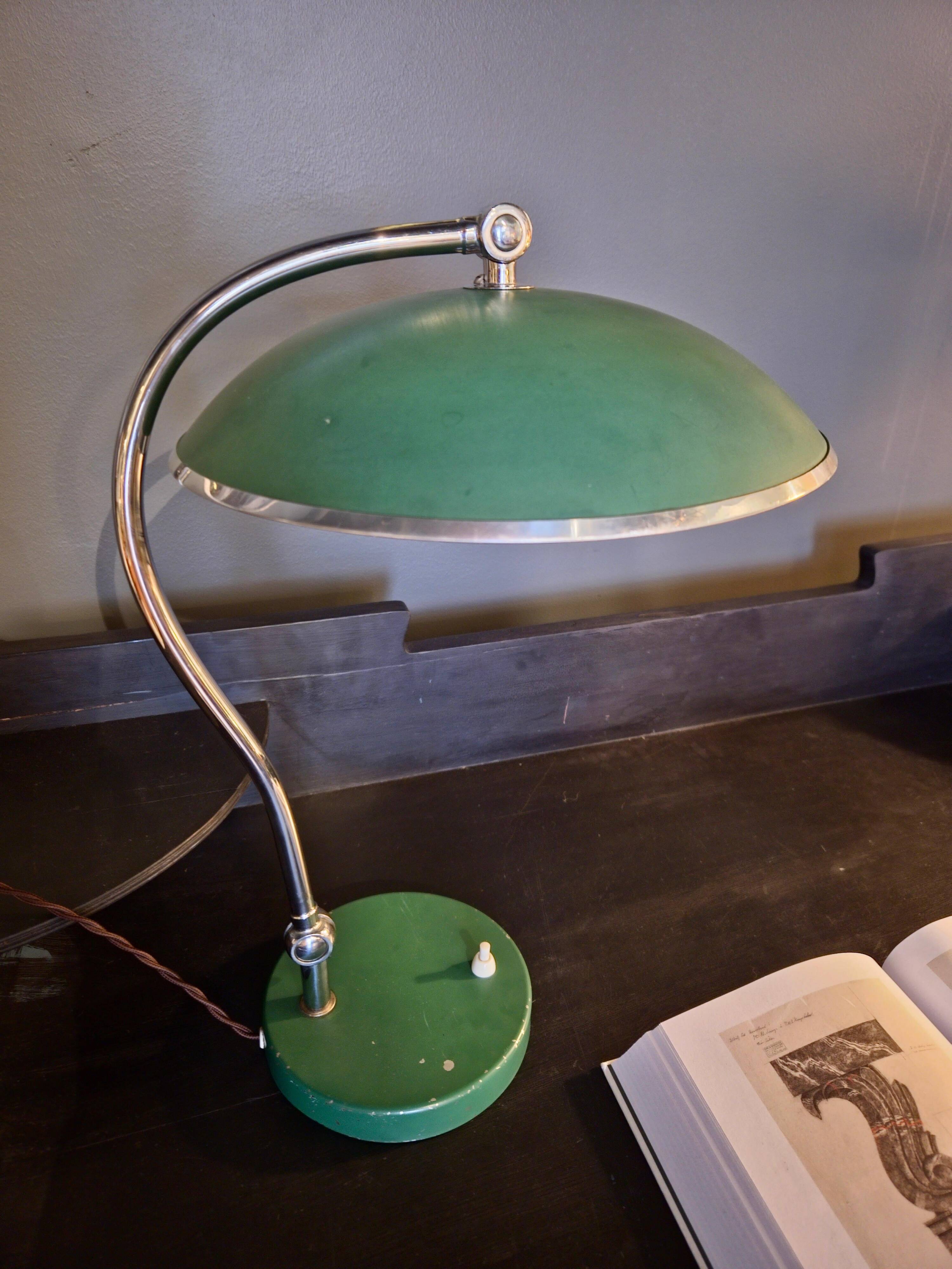 Lampe de bureau / table classique en vert Harald Notini, moderne suédois / scandinave