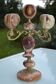 4-branch onyx and brass chandelier/candelabra