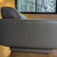 Grey leather sofa Rochebobois