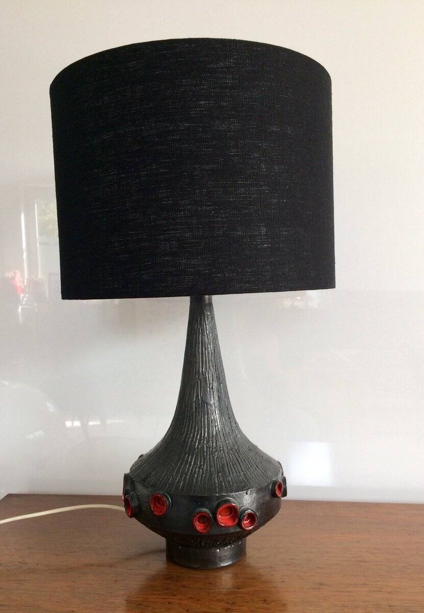 Belgian Art Pottery Table Lamp by Rogier Vandeweghe for Perignem, 1960s