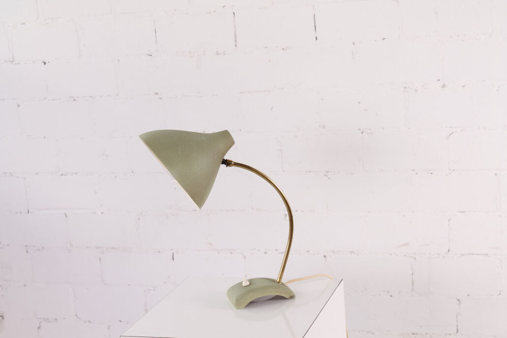 Brass and shrink paint table lamp from the 1950s