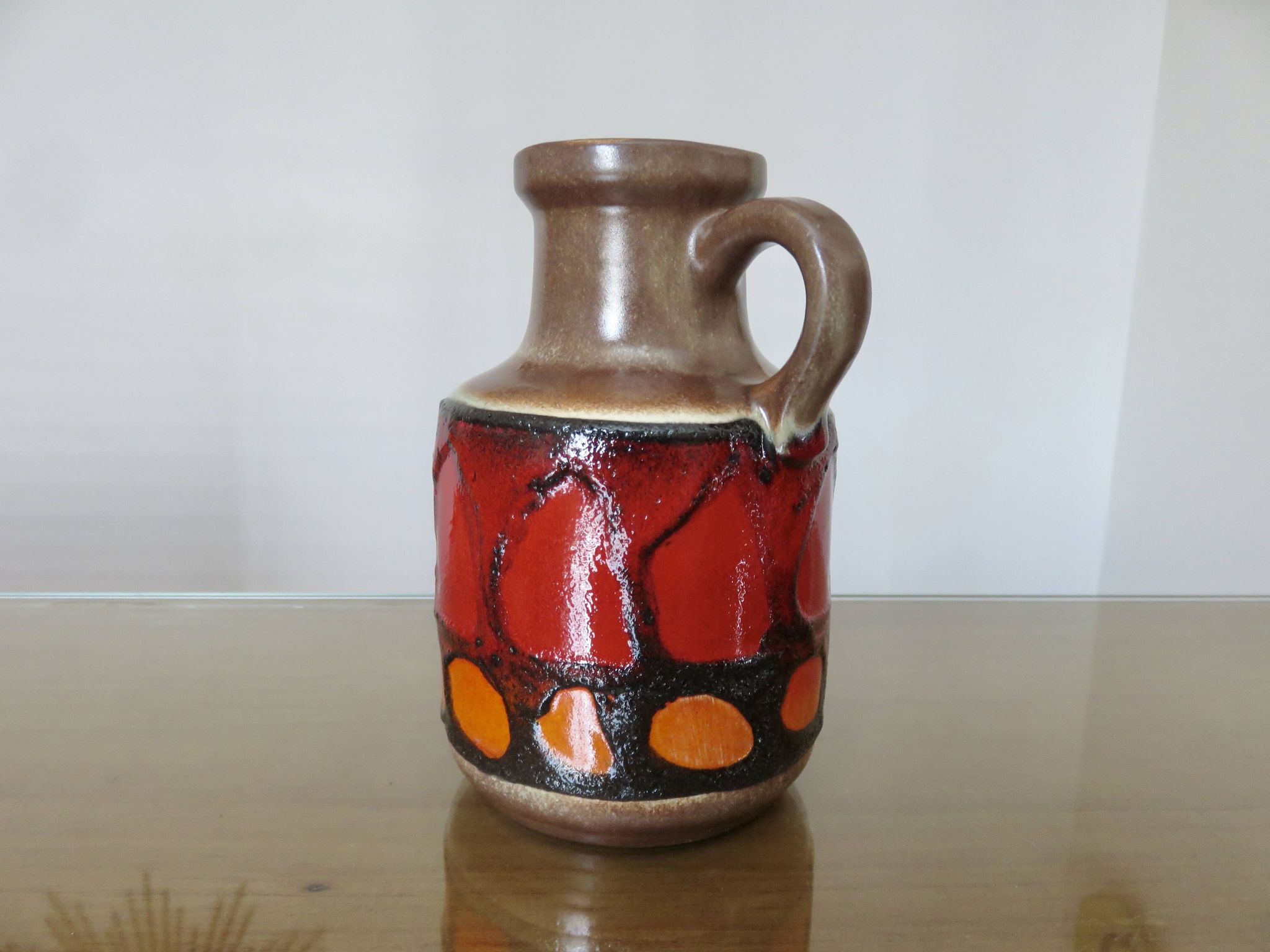 Vase en céramique, avec anse, West Germany, 1970