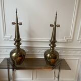 Pairs of lamps in copper metal 1980s