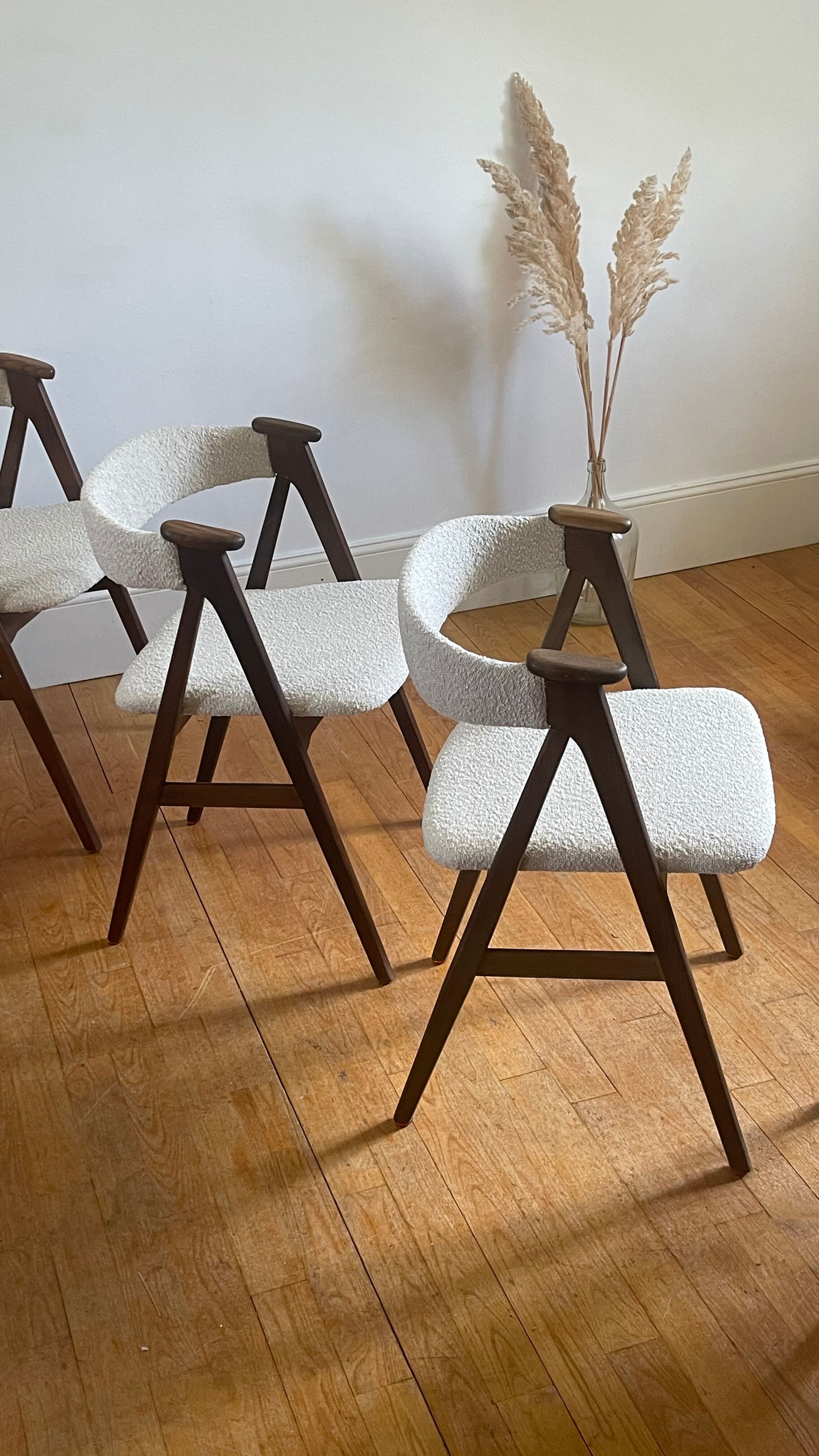 Vintage Danish teak chairs by Kai Kristiansen
