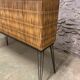 Vintage rattan and metal bar 1960