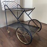 Vintage Italian brass and metal bar cart, 1950s