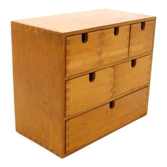 Wooden Drawer Organizer for Desktop 1970s