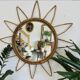 Rattan sun mirror, 1960s