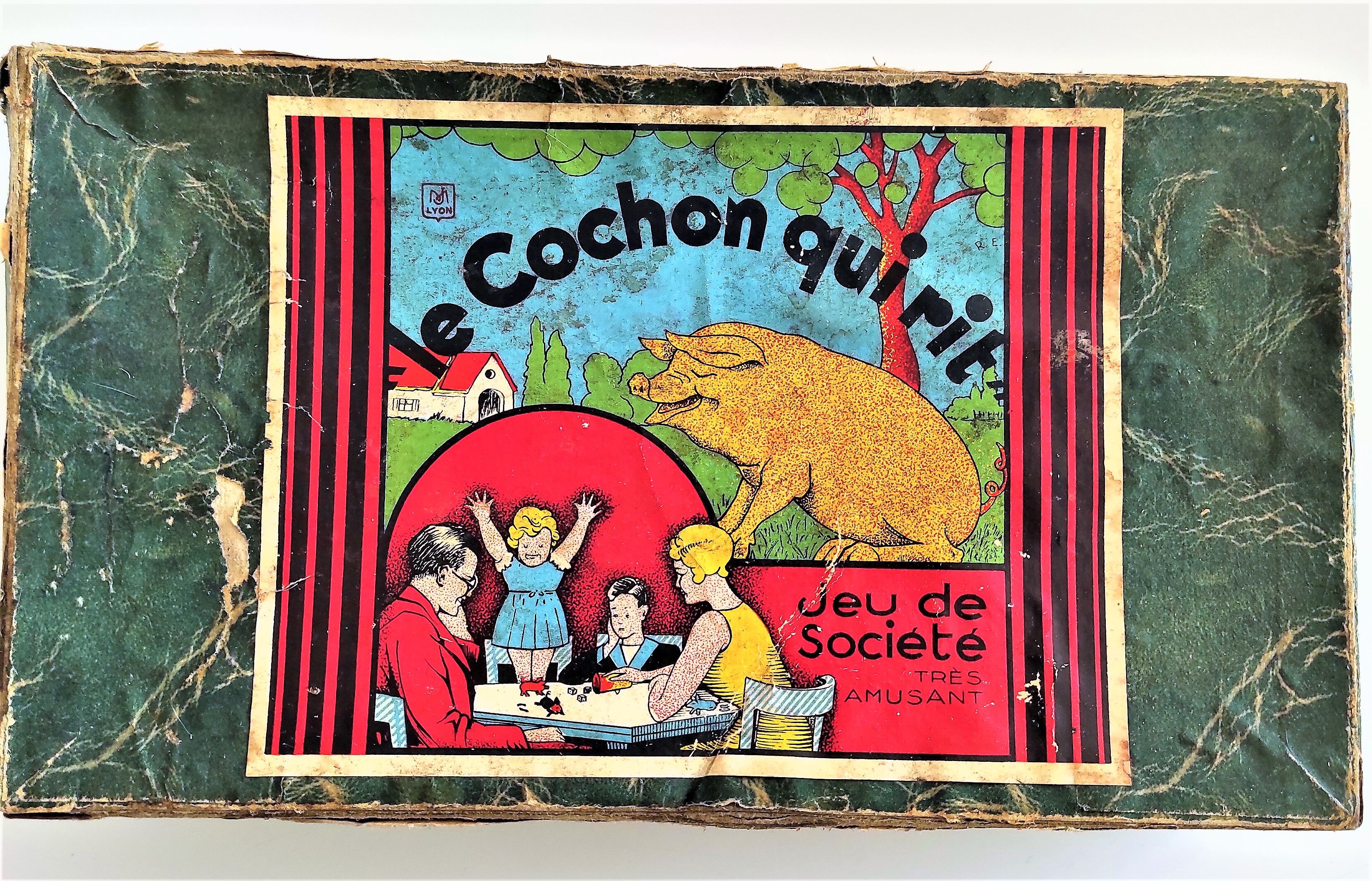 Jeu de societe  ancien  : le cochon qui rit vers 1957/1960