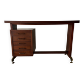 Mid-century modern Italian desk with 5 drawers, 1960s, Italy
