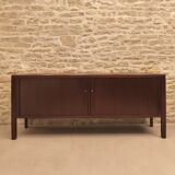 Vintage Scandinavian design sideboard with tambour doors