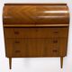 VINTAGE SECRETARY WITH TEAK CURTAIN AND 3 DRAWERS 1960 SWEDEN