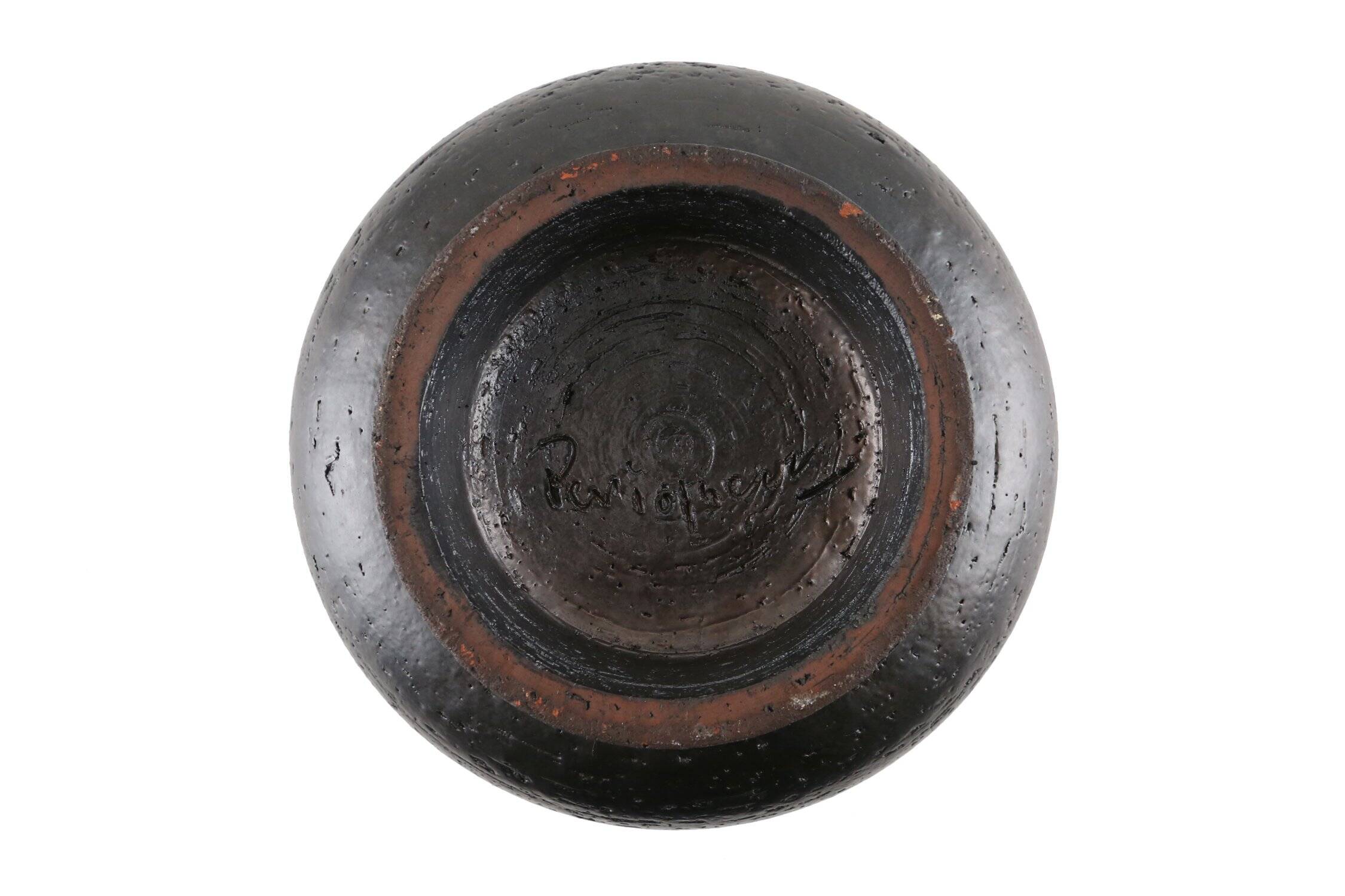 Signed Ceramic Bowl by the Belgian workshop Perignem, 1960s