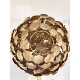 Contemporary gold florentine iron pendant light