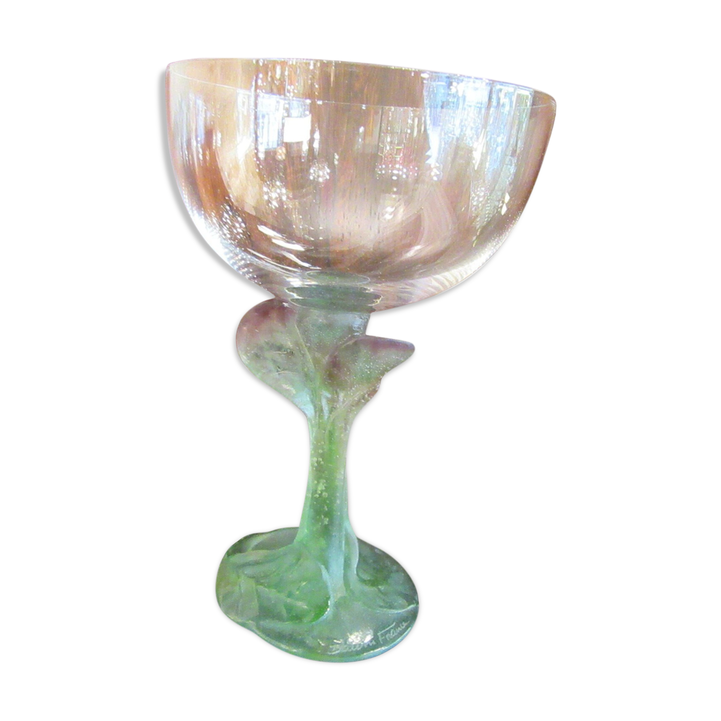 DAUM Crystal champagne glass glass stand