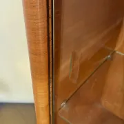 Vintage Art Deco display cabinet in mahogany with a black marble top.