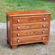 Vintage oak chest of drawers from the 50s compass feet 4 drawers