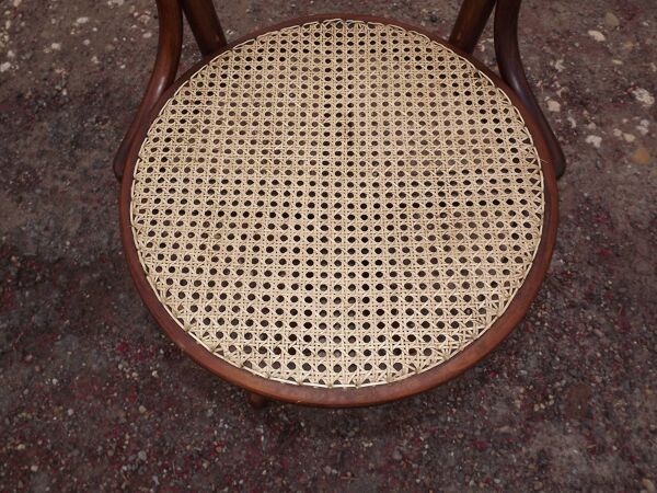 Fauteuil à vis 19ème canné Fischel