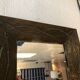 Brutalist mirror in copper and tin circa 1960