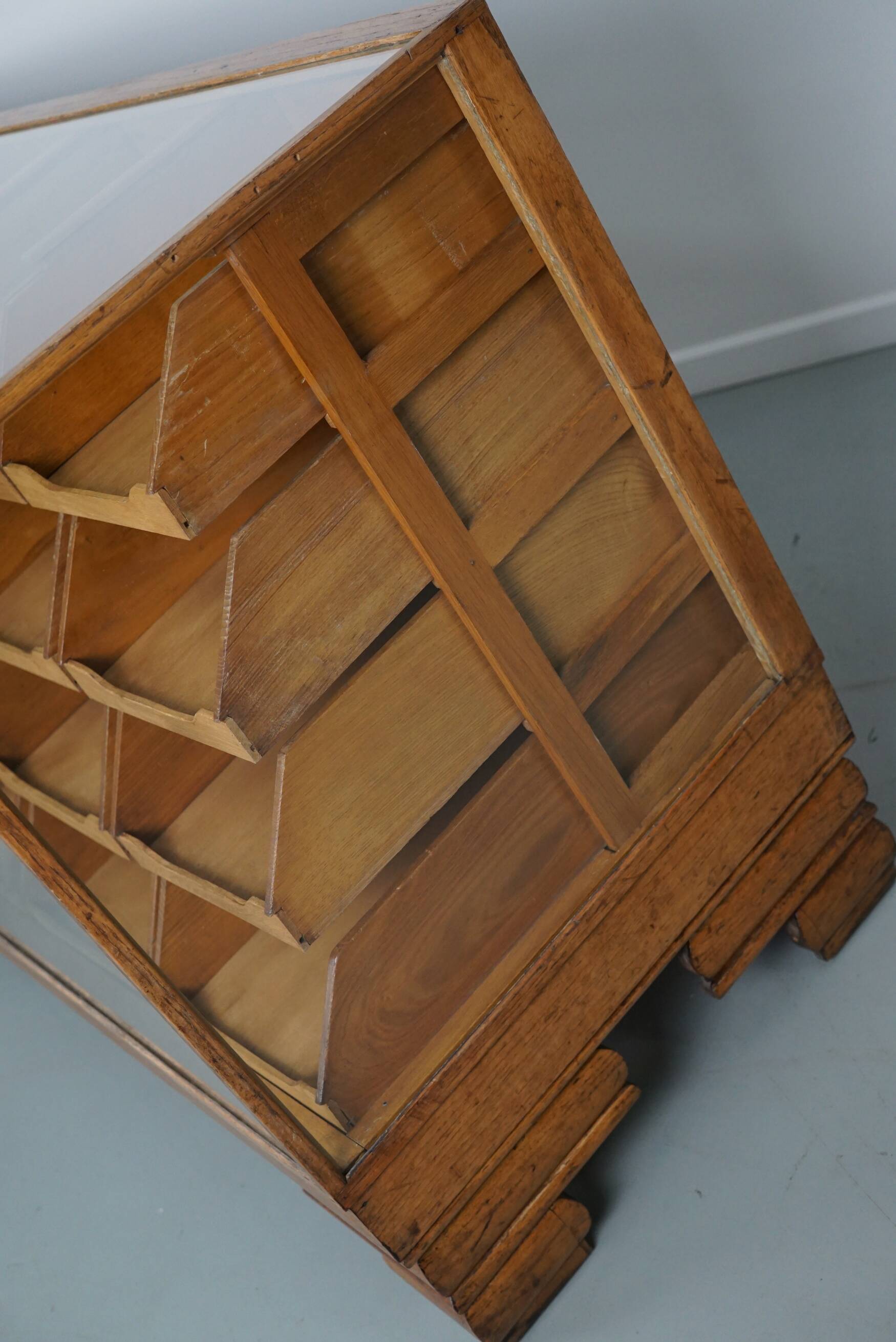Antique British Oak Haberdashery Cabinet or Shop Counter, 1920/30s
