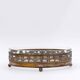 Louis XVI oval centerpiece in silver metal - 19th century