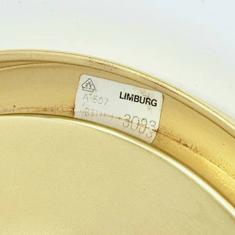 Mid-Century Glass & Brass Ceiling Light from Limburg, Germany, 1960s